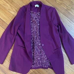 NWOT Skies Are Blue Deep Purple Blazer - Work